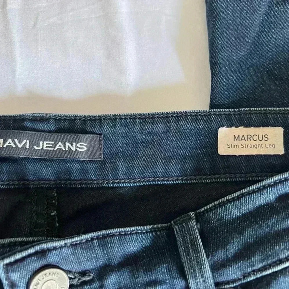 Mavi Marcus Jeans Size 34x34 slim straight hottie, comfy, rugged, recycled blue - Picture 4 of 7